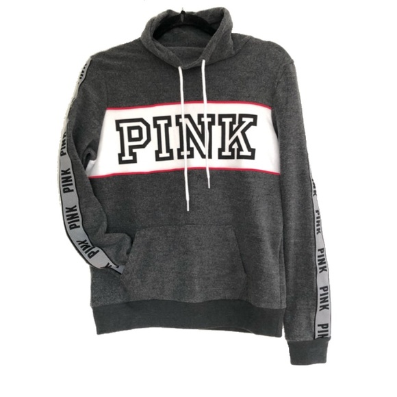 SOLD. PINK VS | Rare NWOT fleece cowl sweatshirt - Picture 2 of 5